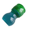 Dishi resin clear blue and green shaving brush handle used for badger hair shaving brush