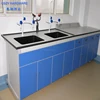 China lab bench physics laboratory table price with eye washer