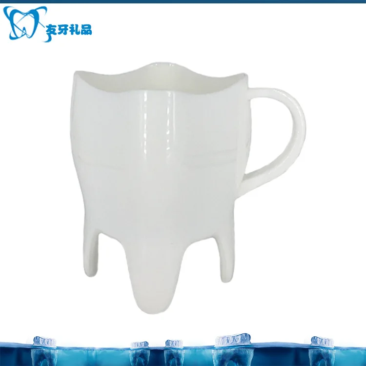 Hot Sale Promotional Tooth Shaped Pp Gift Mug,Tooth Shaped Cup,Plastic