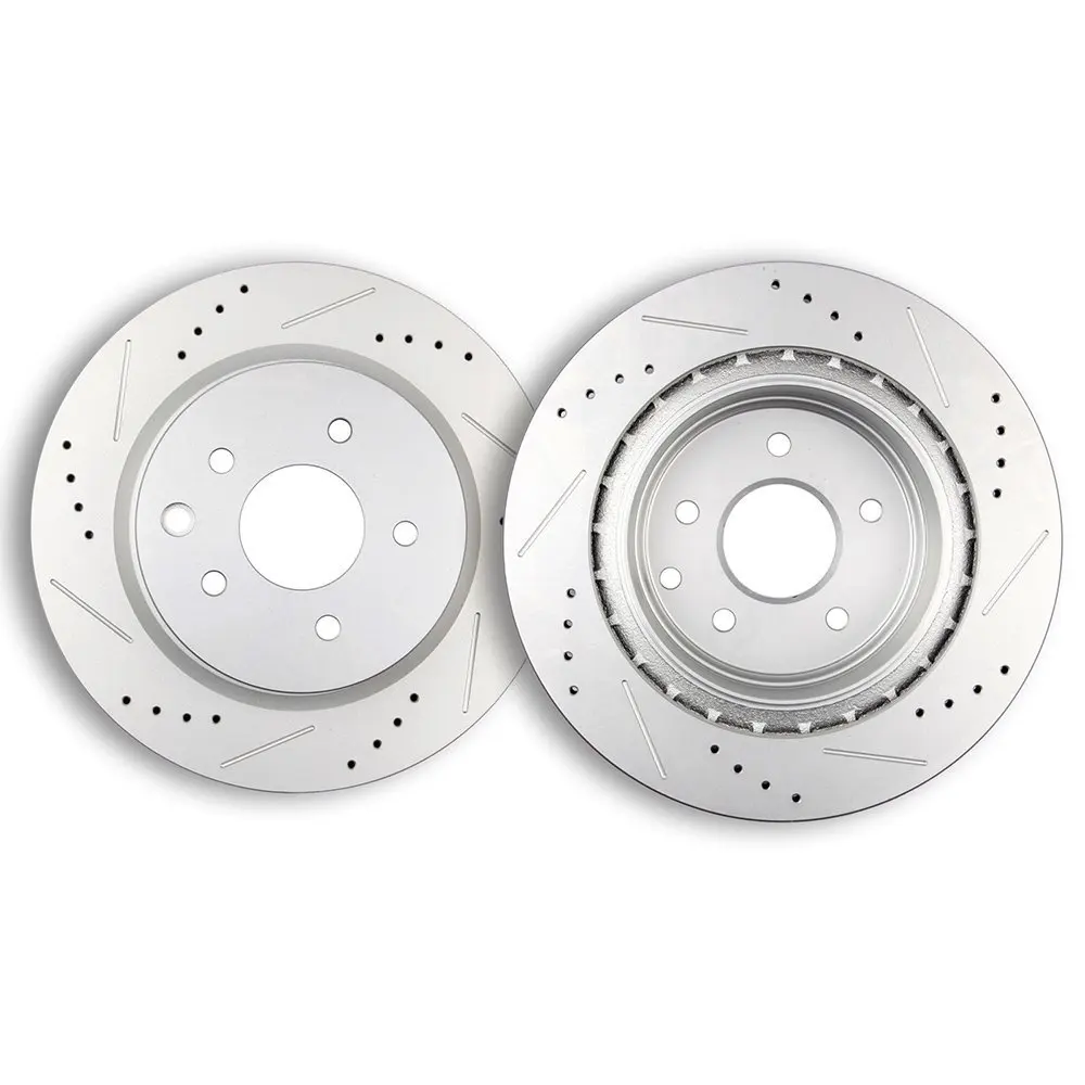 Full Kit Cross-Drilled Slotted Brake Rotors Disc and Ceramic Pads I35,Maxima