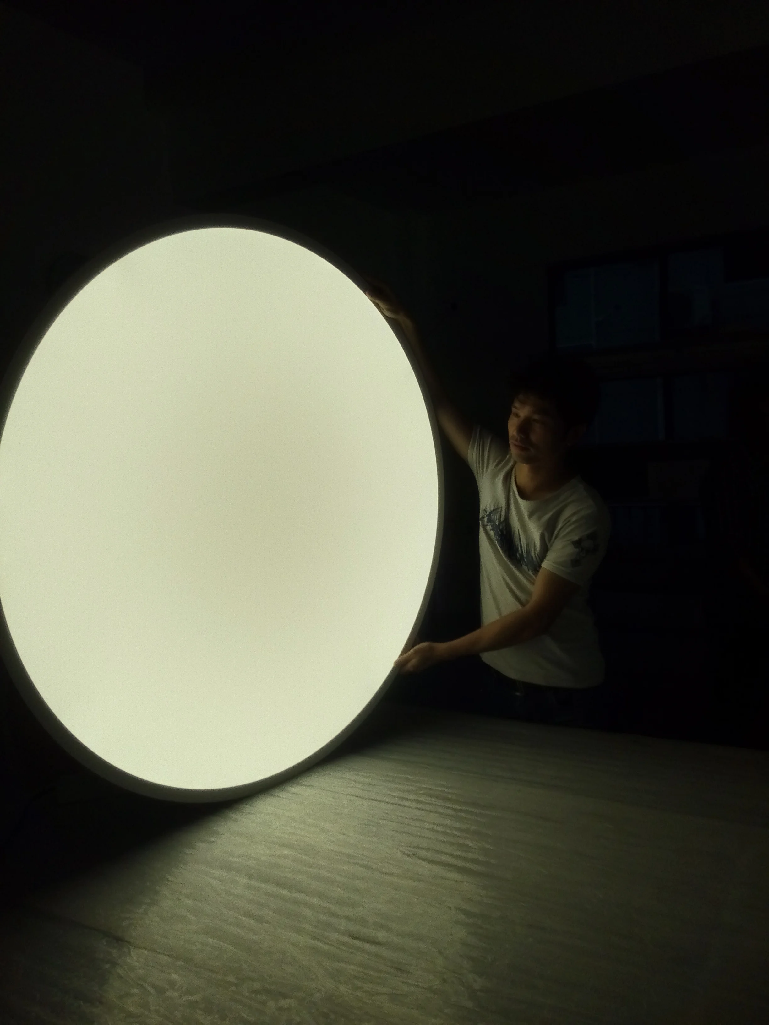 Surface Mounted Big Round Panel Light Dia1000/1200mm Higher Lumens Led Office Lighting