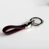 Custom ColorfulLeather Key Chain With Metal Ring Holder Keychain Logo