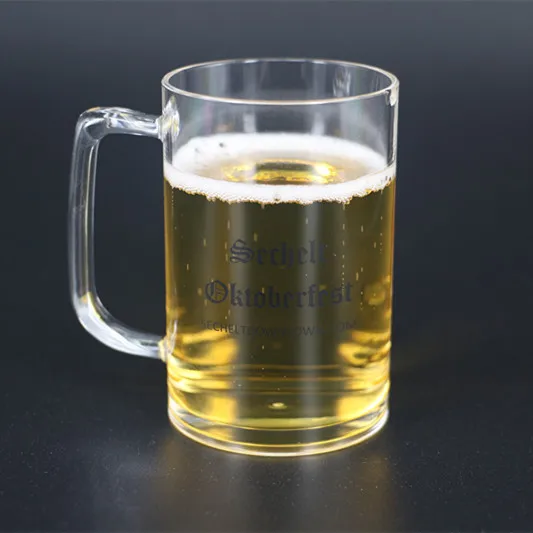 Wholesale 5oz Sublimation Printed Mug Plastic Beer Mug With Handles