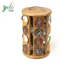 Wholesale Eco-friendly 100% Natural Bamboo 30 Capacity K-Cup Single Serve Coffee Pod Holder Carousel