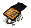 Multifunction Folding Knife Kit Tactical Outdoor Camping Multi Tool Set Bottle Opener LED Flashlight with Steel Blade