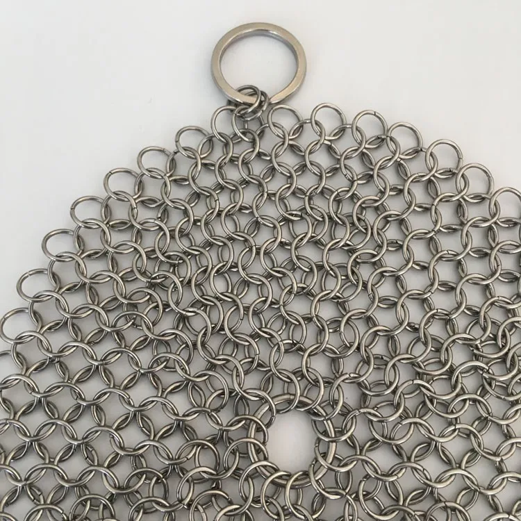 Cast Iron Chainmail Scrubber + Pan Scraper - Large