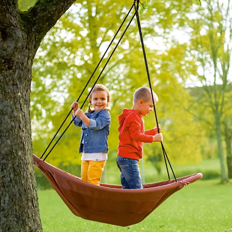 Large Blue Hanging Boat Swing For Kids Tree Playground Buy Swing For