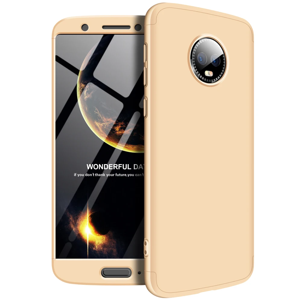 360 cover Removable 3in1 Hard PC Shield Back Cover Case for Motorola moto G6