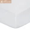 Solid White Color Pure Cotton Crib Mattresses Use Baby Fitted Sheet for Boys and Girls
