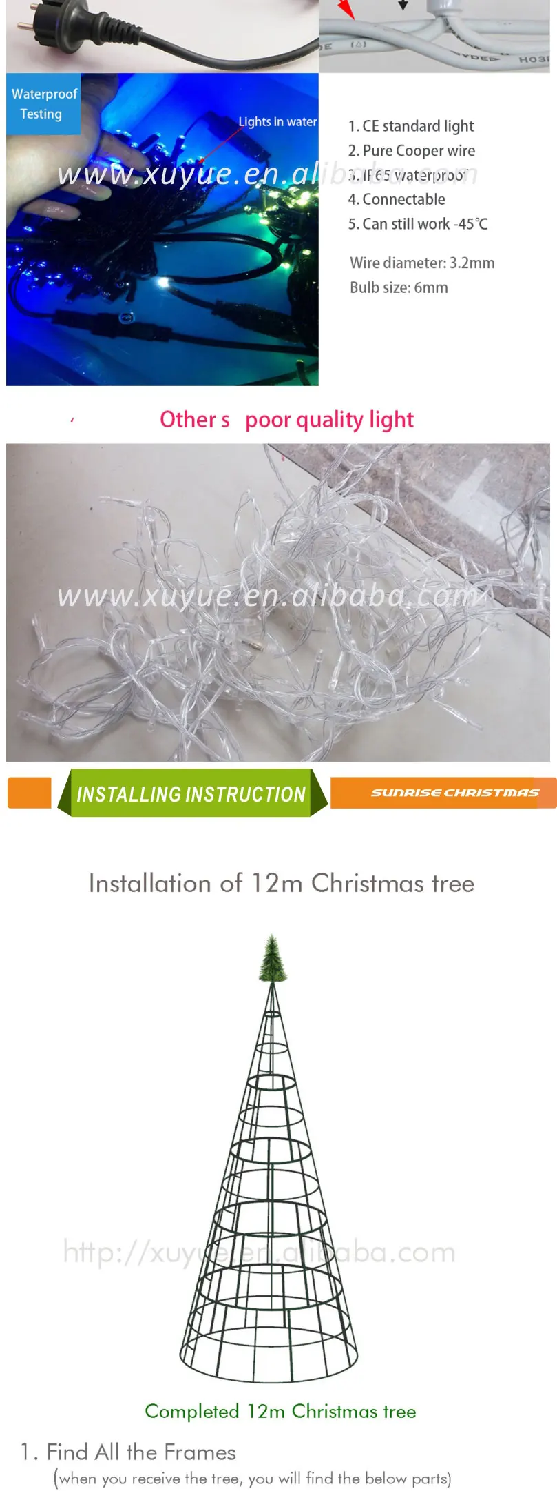 20ft 30ft 40ft 50ft Large Outdoor Artificial Giant Christmas Tree With