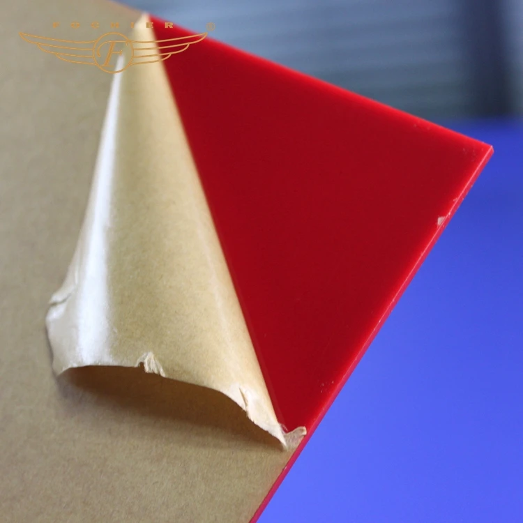 Reinforced Scratch Resistant Acrylic Sheet Red Colored Opaque Plastic