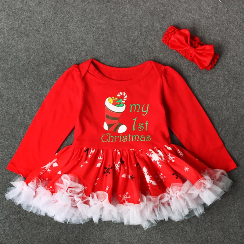 Hot Sale My First Christmas Outfit 4pcs Popular Baby Girl Dresses - Buy ...