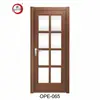 2018 Professional Flush Frosted Privacy Glass Kitchen Entrance Solid Wood Door With Glass
