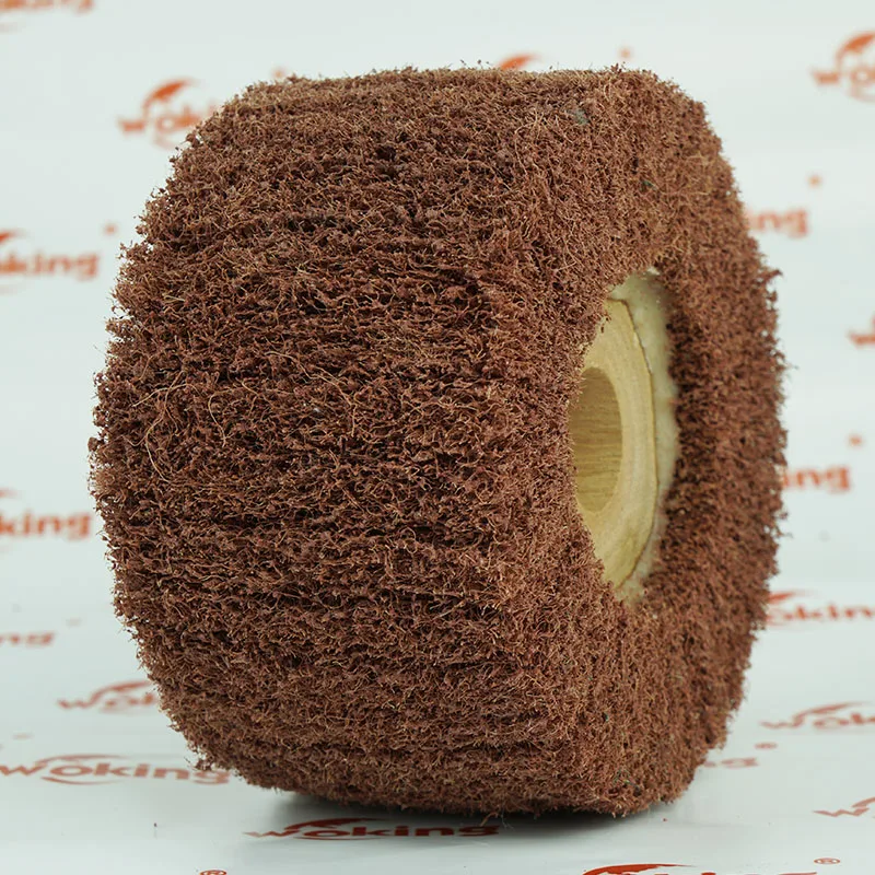 Non Woven Wooden Core Polishing Wheel Abrasive Nylon Flap Wheel