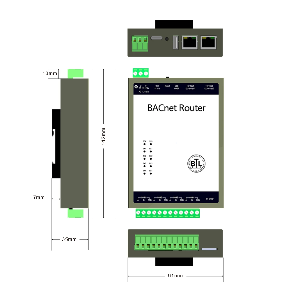 Bacnet Mstp To Bacnet Ip Mott Gateway With 4 Bus - Buy Mott Gateway ...