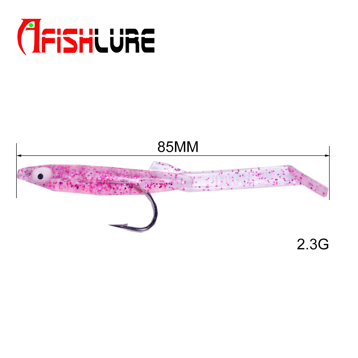 Swim Bait Soft Molds With Hook 85mm 2.3g Ar27 6pcs/bag Easy Shiner Eel