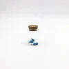 Wishing bottle glass floating bottle 35ML borosilicate glass medicine pill capsules empty pharmaceutical bottle with wood cork