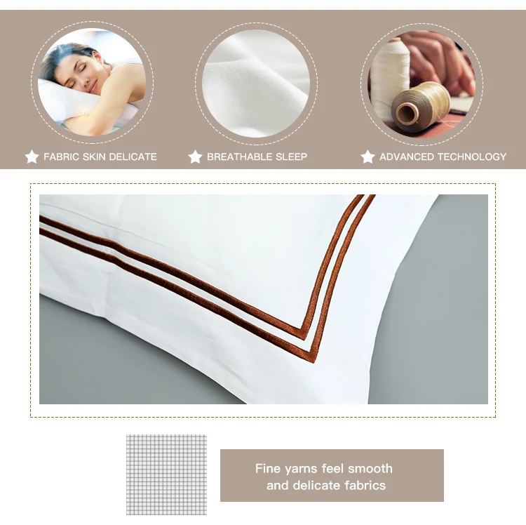 Luxury Embroidery Design Pillow Case Pillowsham