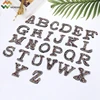 Newest Alphabet letters embroidery patches crystal applique for clothing patch