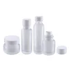 60ml 100ml 120ml 150ml 60g frosted cosmetic packaging set toner clear bottle glass cream jar luxury glass lotion bottle