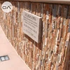Professional factory irregular chinese cheap slate steps interlocking outdoor golden mosaic wall tile