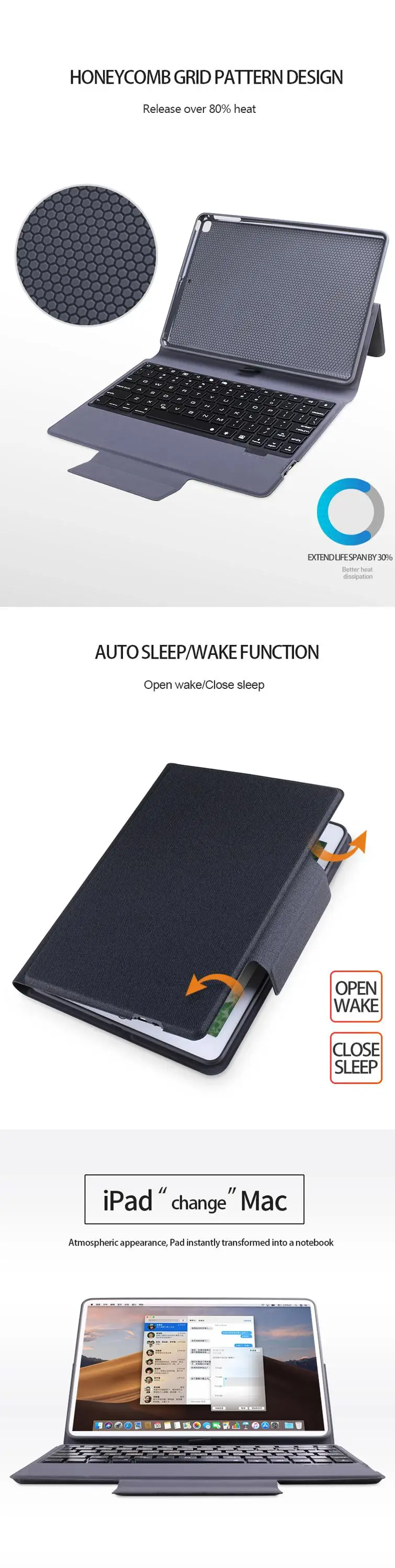 Multifunction Leather Case For Ipad 6 Generation Protective Case For