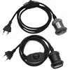 EU Plug Dimmer Switch With Retro E27 Pendant Lights Bulb Lamp Holder Screw Socket 2M Power Cord Cable