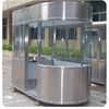 Stainless Steel Outdoor Sentry Box Parking Guard House Cashier Room Security Toll Booth for parking lot tolling exits