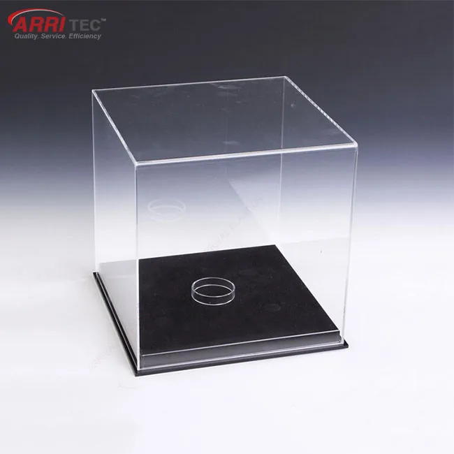 Countertop Cube Box Organizer Stand Showcase Clear Acrylic Display Case