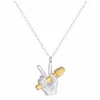 925 Sterling Silver Necklace Gold Microphone Gesture Necklaces & Pendant Jewelry Collar de Plata Vintage Singer Necklace