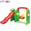 Environmental material indoor playhouse kids slide and swing set