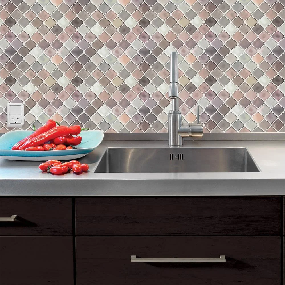 Smart Tiles Self Adhesive Tile Backsplash Pink Peel And Stick Vinyl