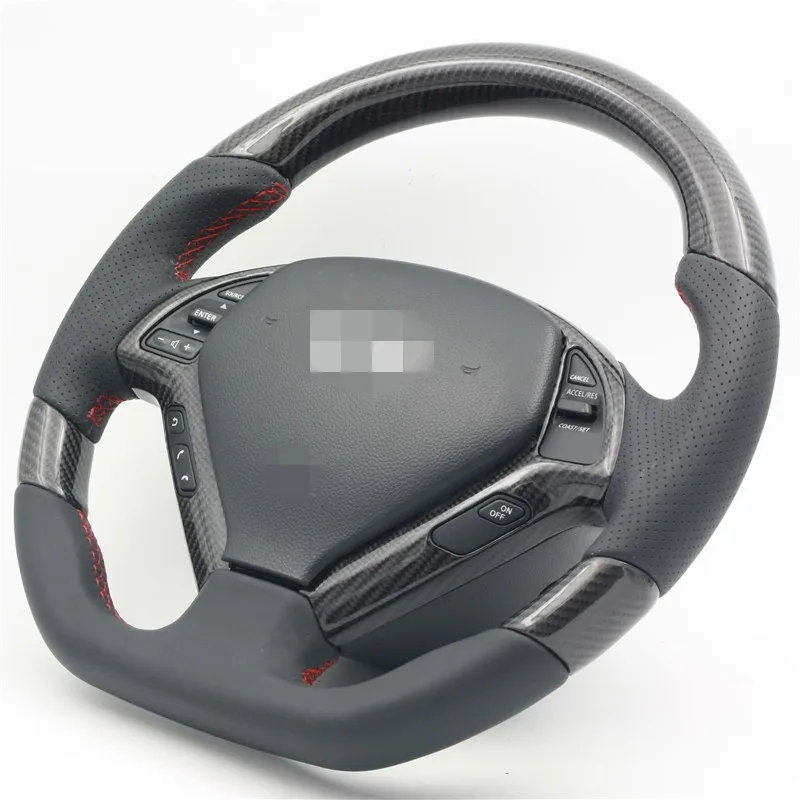 Custom Auto Carbon Fiber Steering Wheel For Infiniti G37 Ex25 Ex30 Ex35