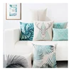 ins style most popular Digital Print organic cotton Linen Tropical Cushion Cover polyester pillow case