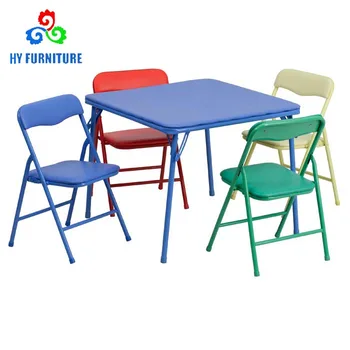 Kids Furniture Folding Metal Study Table Chair For Children Set And Kids Furniture Folding Metal Study Table Chair For Children Set And