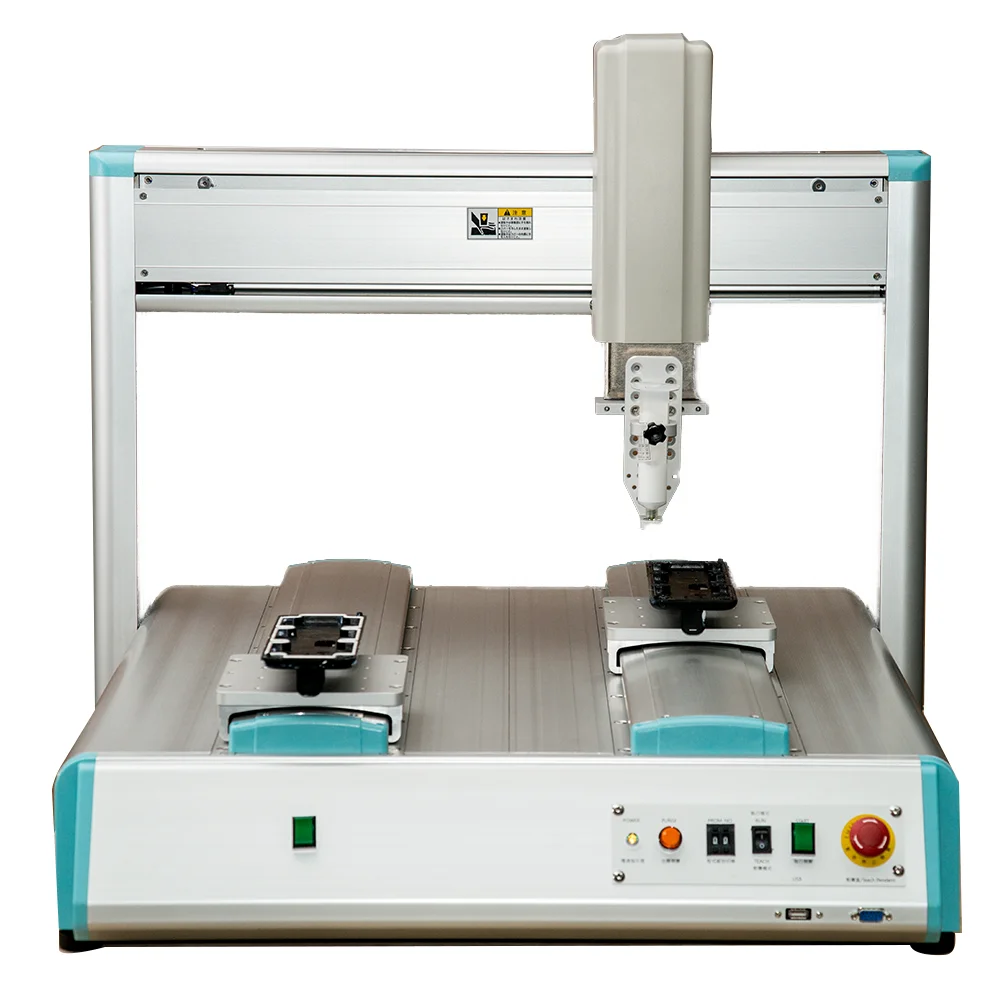 
Precision Dual-Work Platform 3 axis Glue Desktop Robot Dispensing 