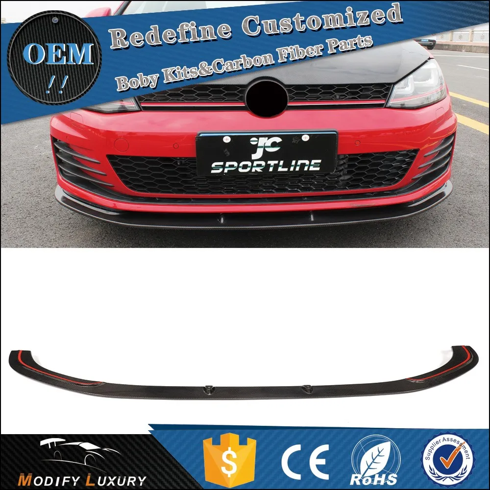 Unpainted Black Car Front Lip Spoiler For Vw Jetta Mk6 Gli Sedan 4door