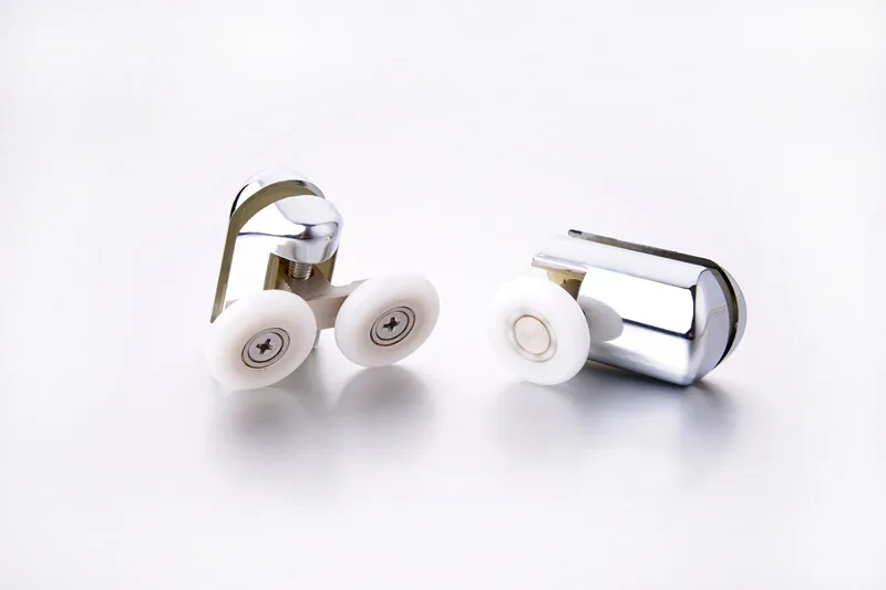 single double ABS frameless shower door rollers wheels with bearing