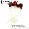 ZPDECOR Colorful Plumage Bulk Dyed Brown Half Dipped Bicolourable Turkey Rounds Quill Wing Feathers for Decorations
