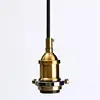 Vintage E27 Retro Ceiling Rose Lamp Loft Metal Braided Fabric Flex Pendant Light Rope Fitting Socket Shade Holder