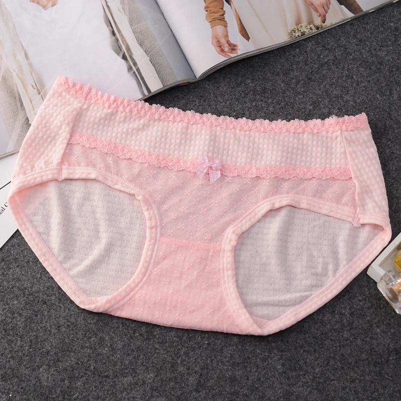 New Pure Color Breathable Girl S Underwear Lace Panties Buy Lace