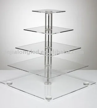 Acrylic 5 Tier Wedding Cake Stand - Buy Wedding Cake Stand,Square ...