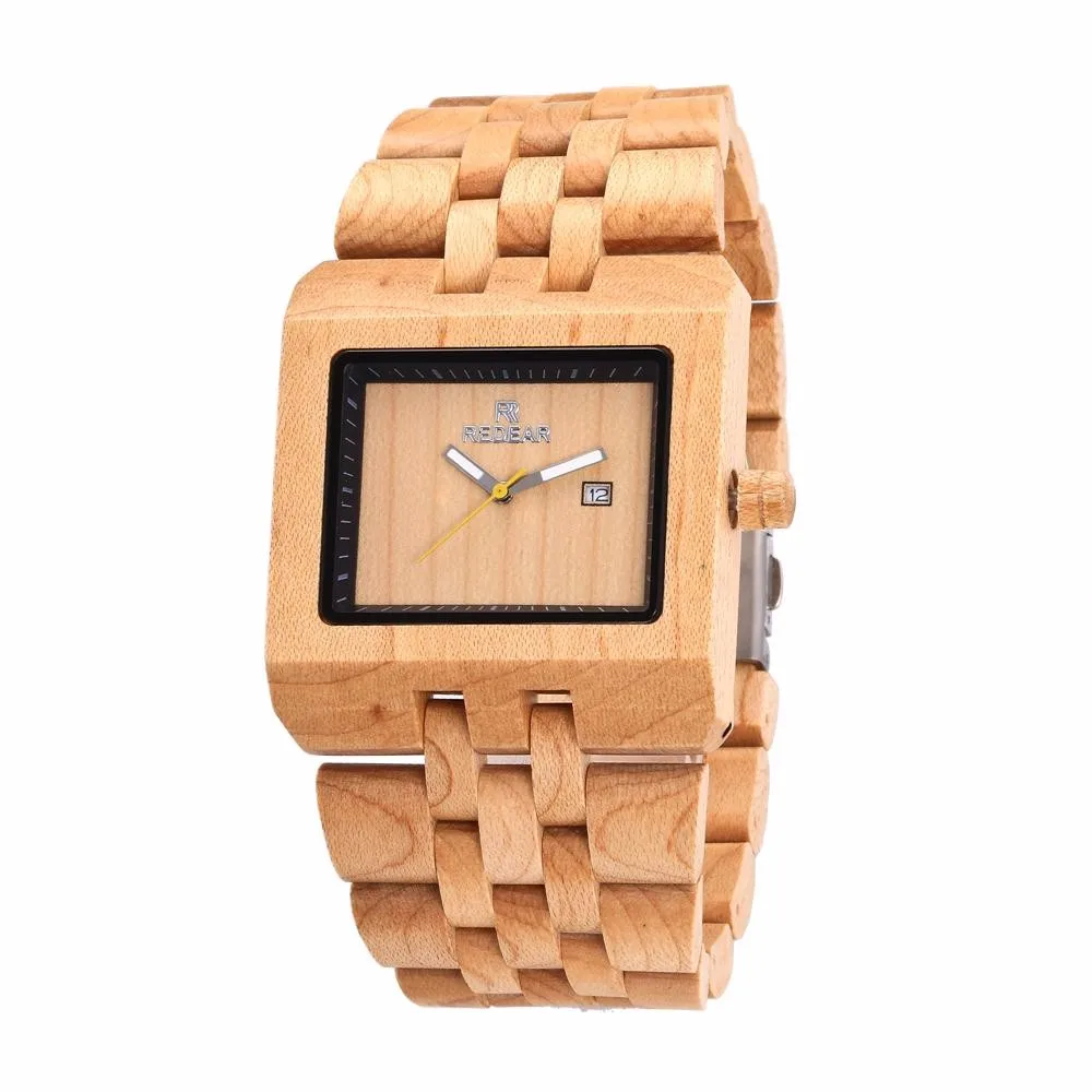 2018 Square Wooden Watches\ Custom High Quality Bamboo Watch Wood Watch