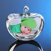 Best Price Elegant Crystal Apple with Customized Picture for Christmas Gift