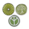 Silver Plating Tree Of Life Peace Tree Of Life Green Snap Charms SBL625