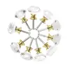 Cheap Price Crystal Glass Diamond Shape Gold Cabinet Door Drawer Knobs with Screws