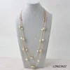 Latest design beads necklaces wire wrapped ball pearl beaded necklaces