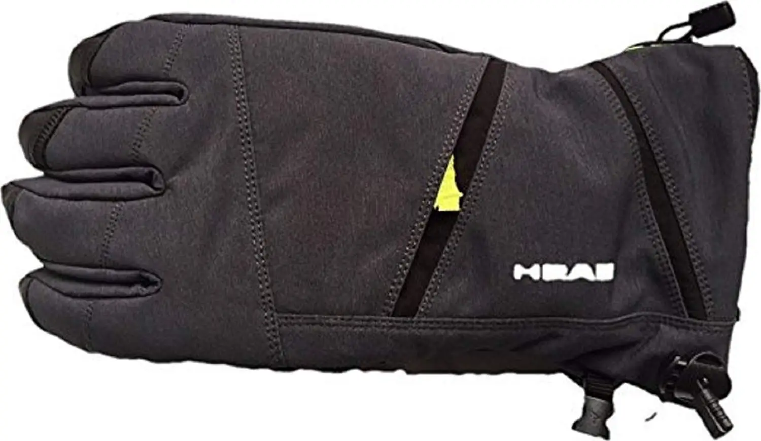 Head Mens DuPont Sorona Insulated Ski Glove With Pocket Black//Lime,XS