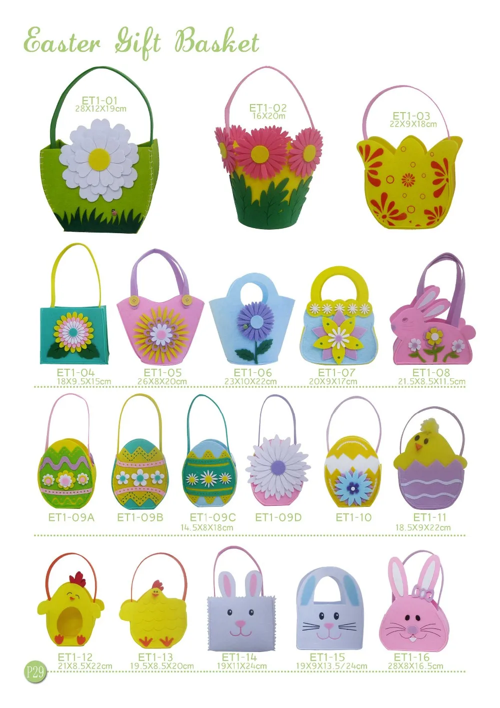 2017 Lucu Anak Tas Tote Merasa Cewek Easter Easter Keranjang Buy