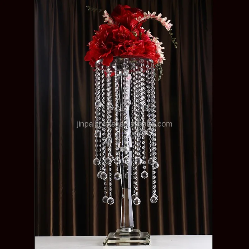 Shinning Crystal Candelabra With Flower Bowl Glass Votive Candle Holder